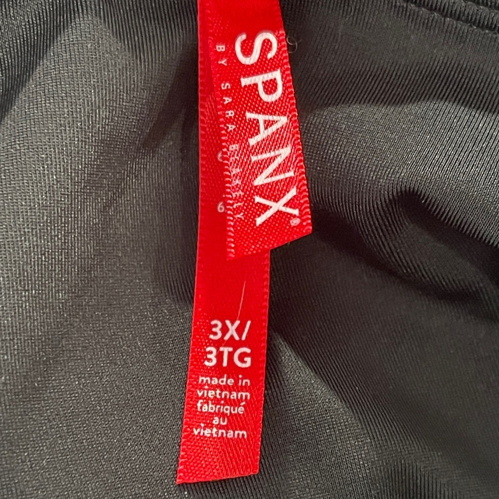 Spanx Faux Leather Black With White Stripe Women's Leggings 20187P 3X Flattering - Picture 6 of 8